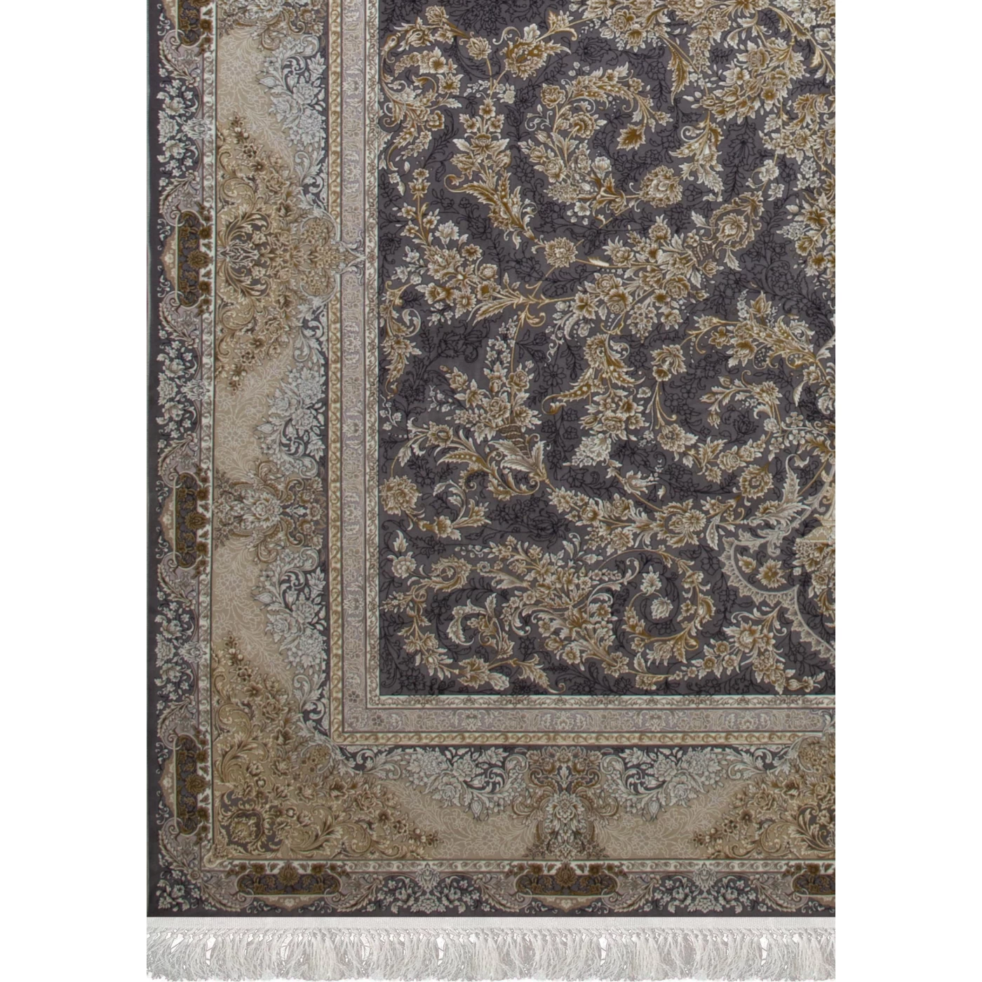 فرش ماشینی 1200 شانه تراکم 3600 گل برجسته طرح ادنا دلفینی