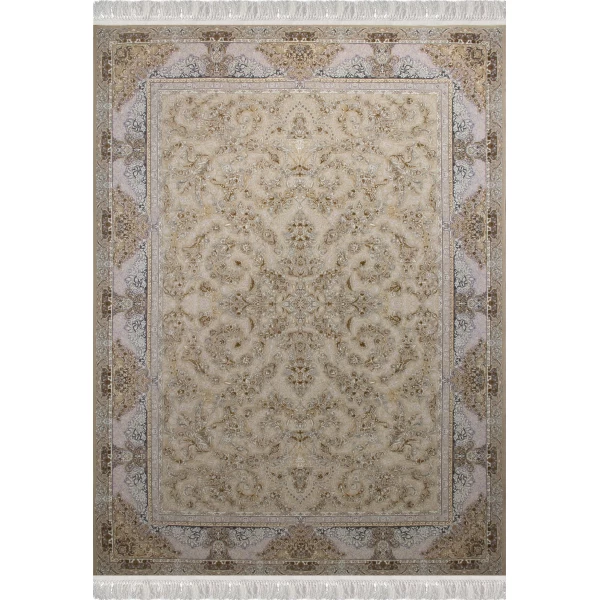 فرش ماشینی 1200 شانه تراکم 3600 گل برجسته طرح آدنا صدفی