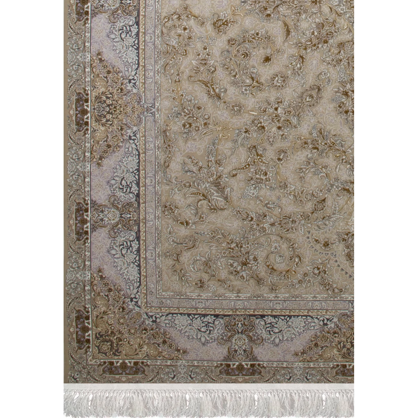 فرش ماشینی 1200 شانه تراکم 3600 گل برجسته طرح ادنا صدفی