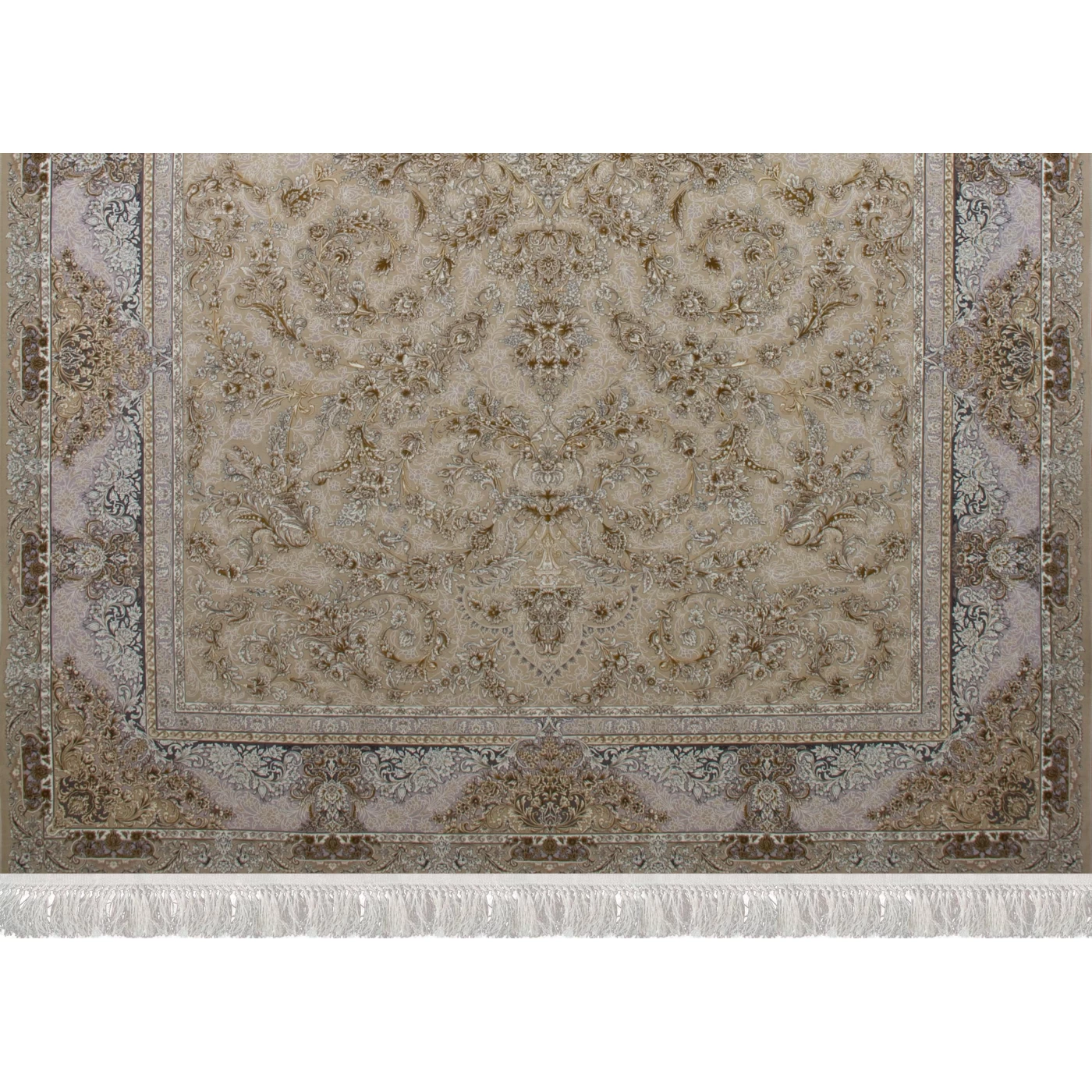 فرش ماشینی 1200 شانه تراکم 3600 گل برجسته طرح ادنا صدفی