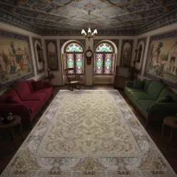 Adna Pearl 1200  Point High Relief Carpet – 3600 Density - Bazar Rug - 1200 Reeds Machine Made Carpet