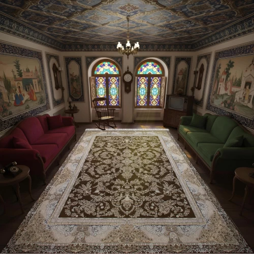 فرش ماشینی 1200 شانه تراکم 3600 گل برجسته طرح آدنا شکلاتی