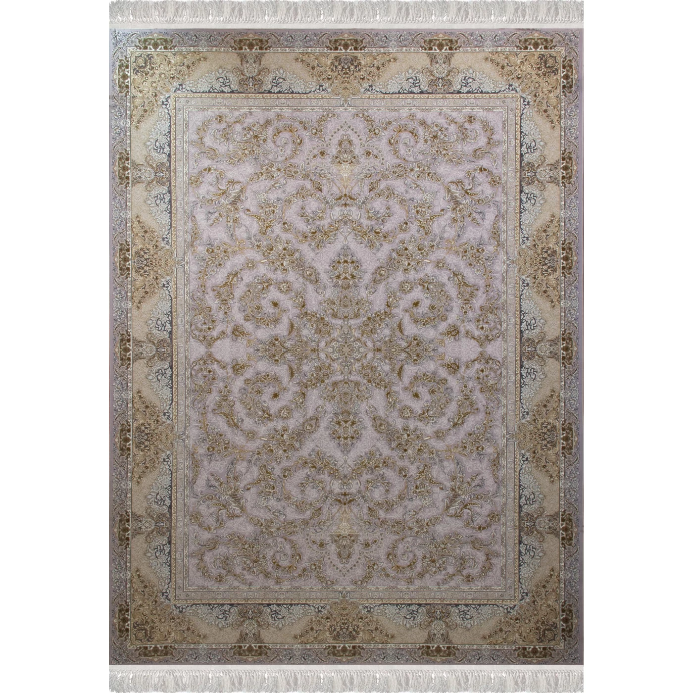 فرش ماشینی ۱۲۰۰ شانه تراکم ۳۶۰۰ گل برجسته طرح آدنا یاسی