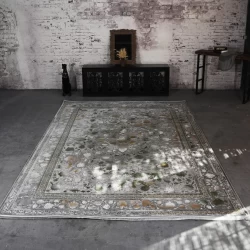 فرش ماشینی 1200 شانه تراکم 3600 گل برجسته طرح افشان شاهکار فیلی - بازارفرش - فرش 1200 شانه