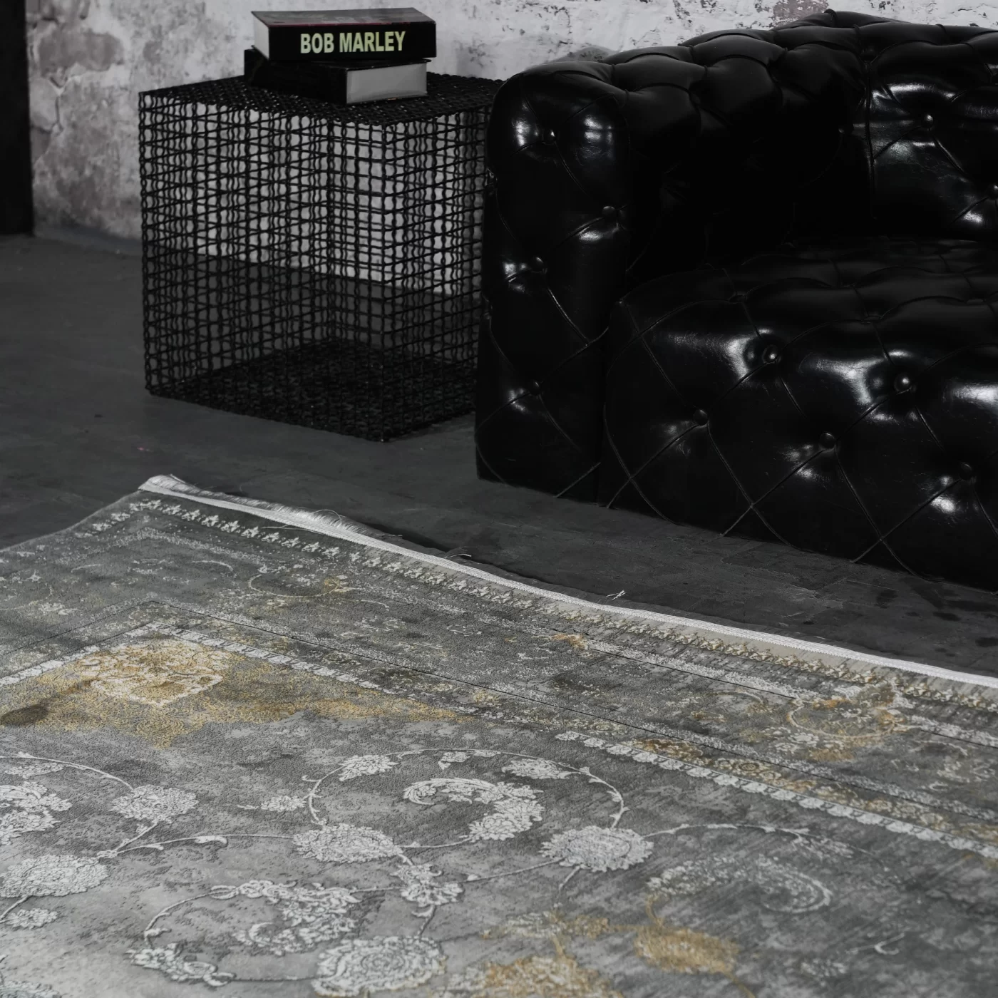 فرش ماشینی 1200 شانه تراکم 3600 گل برجسته طرح اهورا فیلی