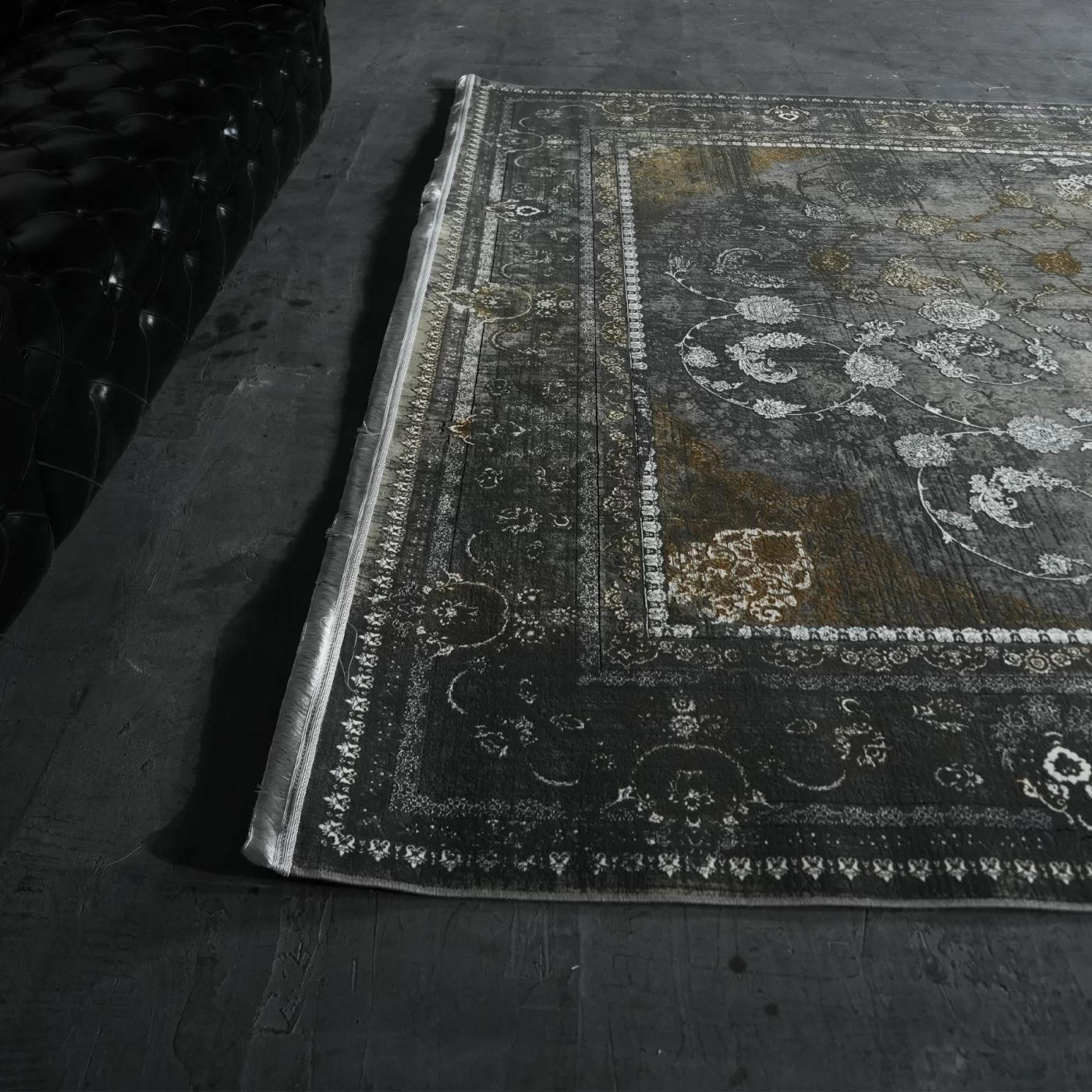 فرش ماشینی 1200 شانه تراکم 3600 گل برجسته طرح اهورا فیلی