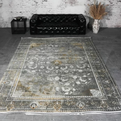 فرش ماشینی 1200 شانه تراکم 3600 گل برجسته طرح اهورا فیلی