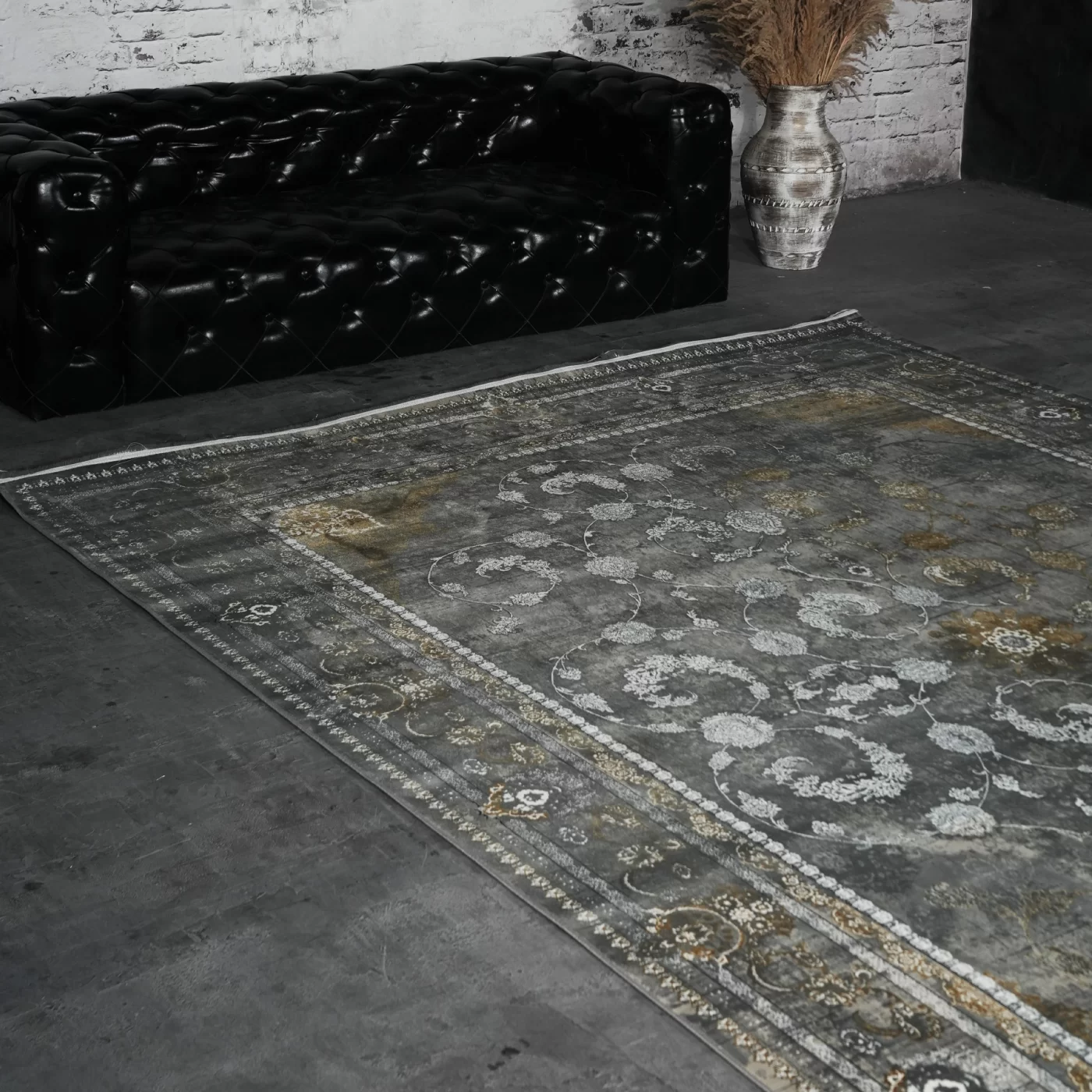 فرش ماشینی 1200 شانه تراکم 3600 گل برجسته طرح اهورا فیلی