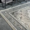 فرش ماشینی 1200 شانه تراکم 3600 گل برجسته طرح آراد بژ
