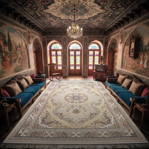 فرش ماشینی ۱۲۰۰ شانه تراکم ۳۶۰۰ گل برجسته طرح آرین بژ