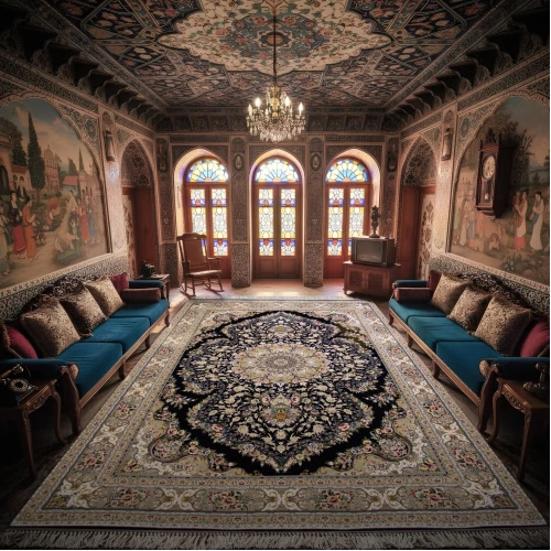 فرش ماشینی ۱۲۰۰ شانه تراکم ۳۶۰۰ گل برجسته طرح آرین سرمه ای