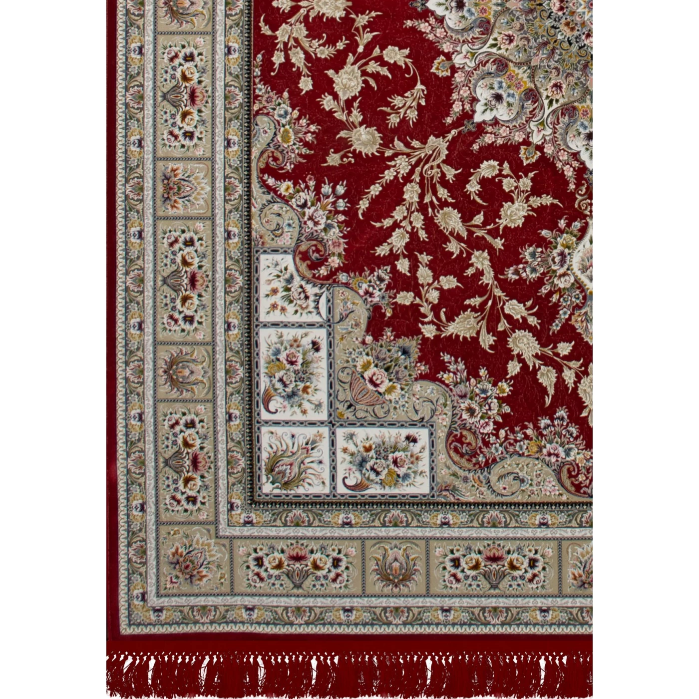 فرش ماشینی ۱۲۰۰ شانه تراکم ۳۶۰۰ گل برجسته طرح آسمان لاکی