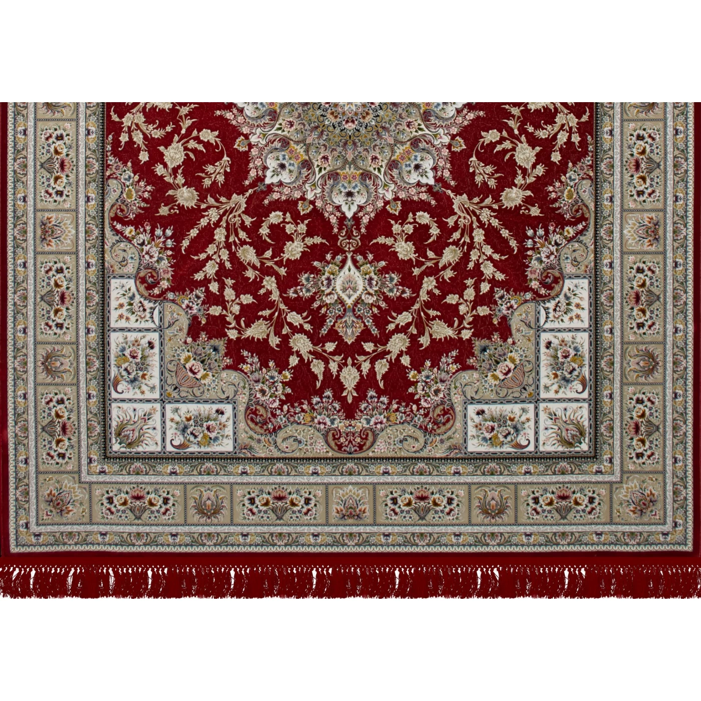 فرش ماشینی ۱۲۰۰ شانه تراکم ۳۶۰۰ گل برجسته طرح آسمان لاکی