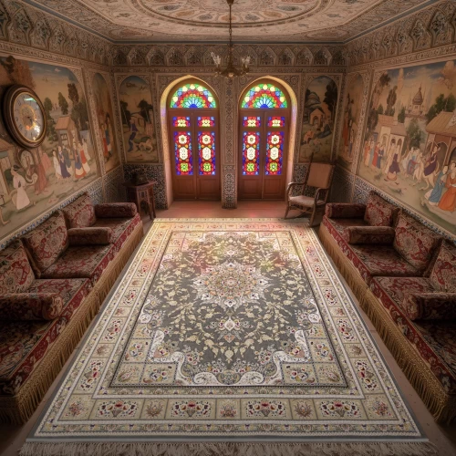 فرش ماشینی ۱۲۰۰ شانه تراکم ۳۶۰۰ گل برجسته طرح آسمان دودی