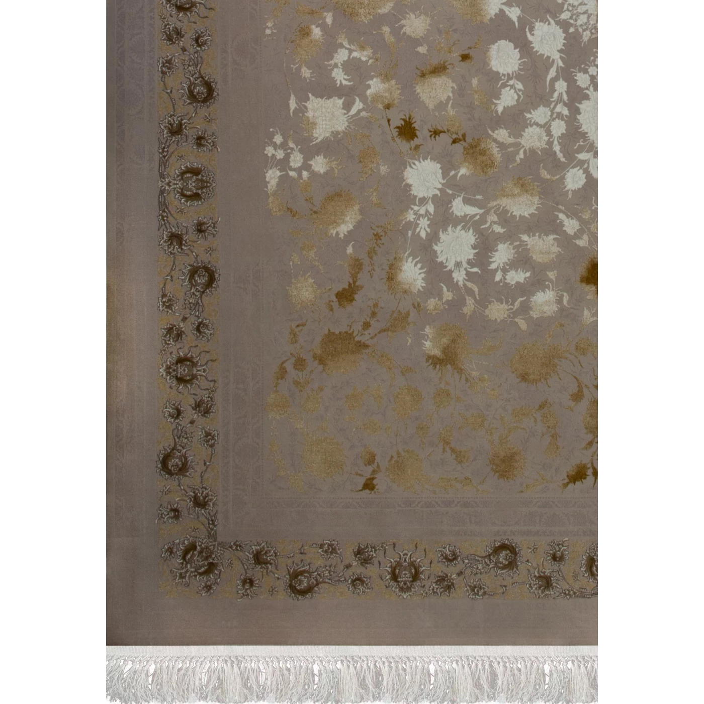 فرش ماشینی 1200 شانه تراکم 3600 گل برجسته طرح اتوسا صدفی