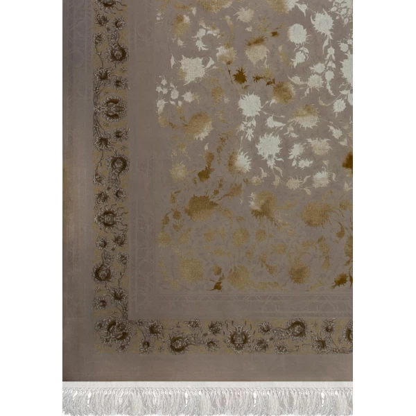 فرش ماشینی 1200 شانه تراکم 3600 گل برجسته طرح آتوسا صدفی