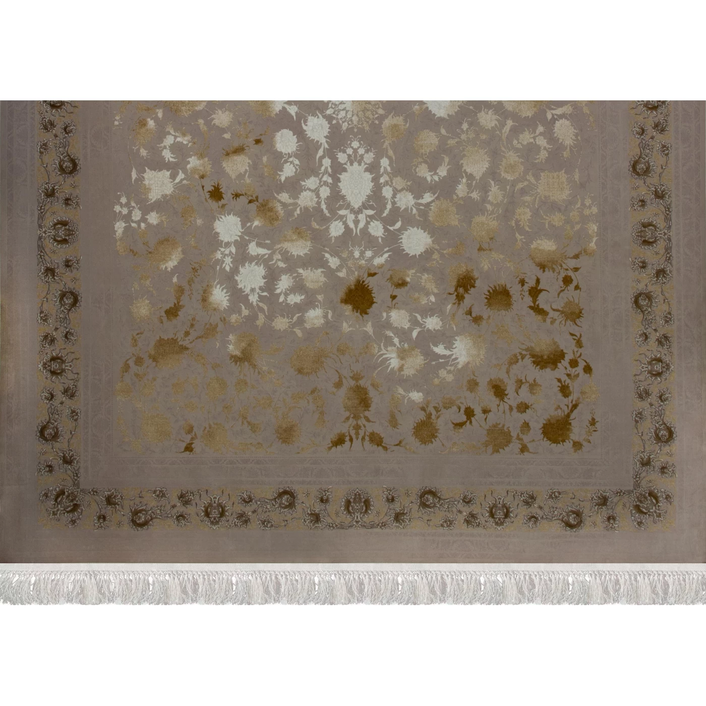 فرش ماشینی 1200 شانه تراکم 3600 گل برجسته طرح اتوسا صدفی