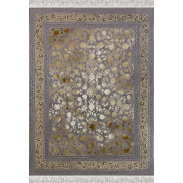 فرش ماشینی 1200 شانه تراکم 3600 گل برجسته طرح آتوسا یاسی