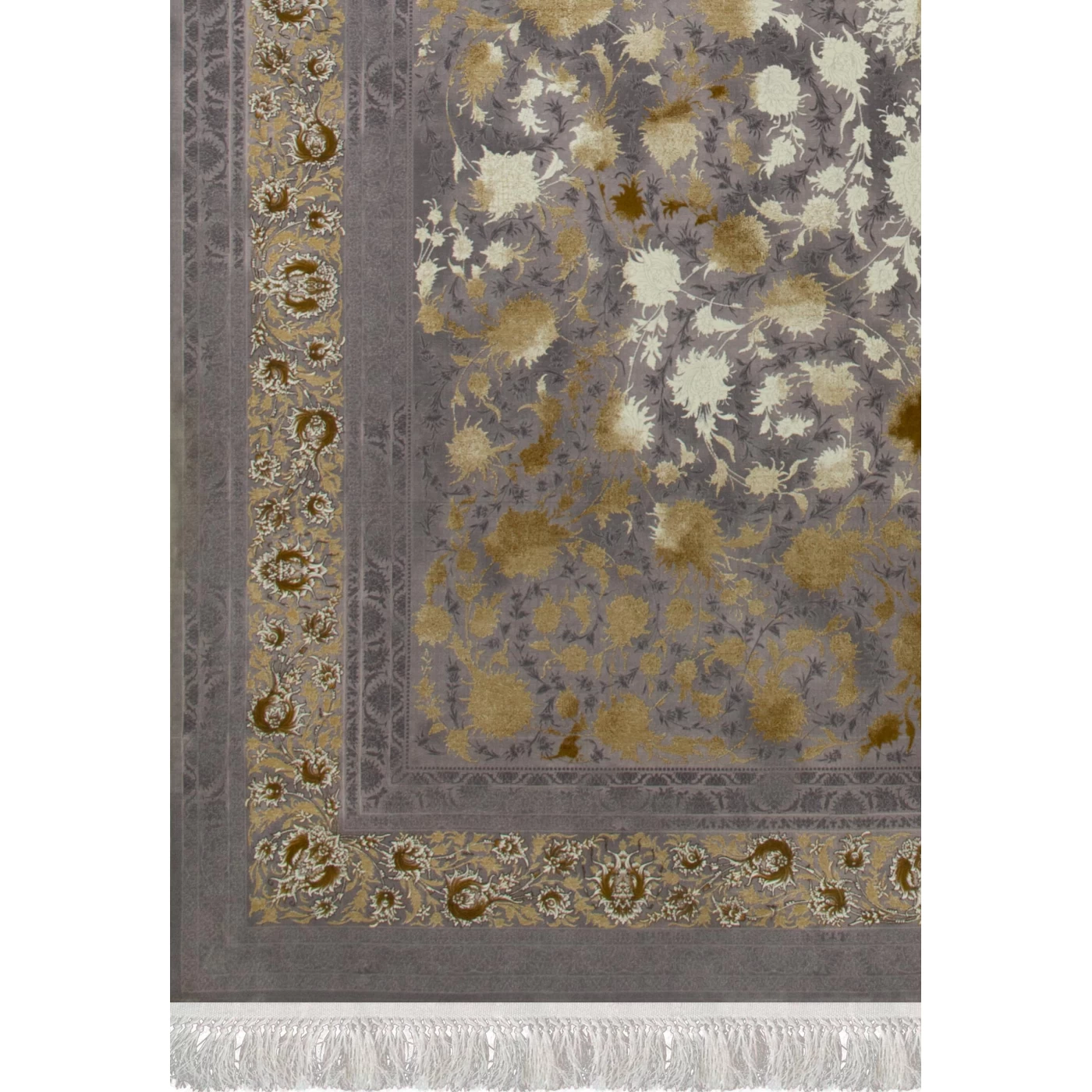 فرش ماشینی 1200 شانه تراکم 3600 گل برجسته طرح اتوسا یاسی