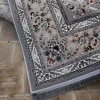 فرش ماشینی 1200 شانه تراکم 3600 گل برجسته طرح آوین نقره ای
