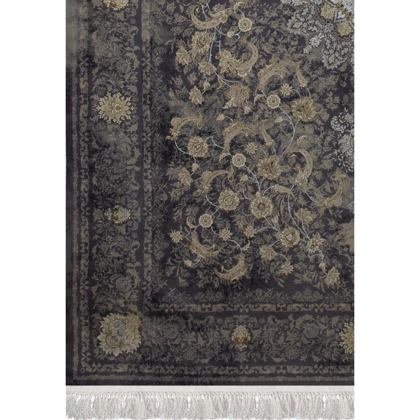 فرش ماشینی 1200 شانه تراکم 3600 گل برجسته طرح اذر دلفینی