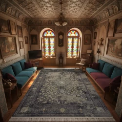 Machine Made Carpet 1200 Reeds 3600 Density – Embossed  Azar Dolphin - Bazar Rug - 1200 Reeds Machine Made Carpet