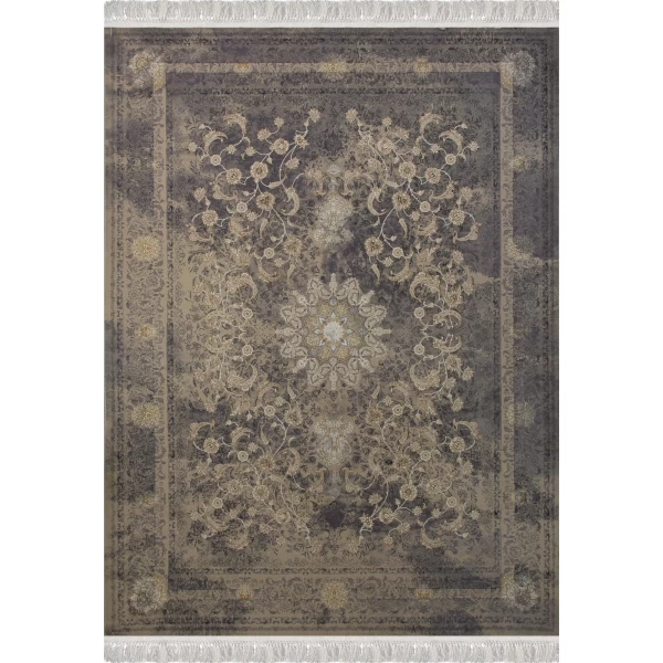 فرش ماشینی 1200 شانه تراکم 3600 گل برجسته طرح آذر صدفی