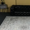 فرش ماشینی 1200 شانه تراکم 3600 گل برجسته طرح آذین نقره ای