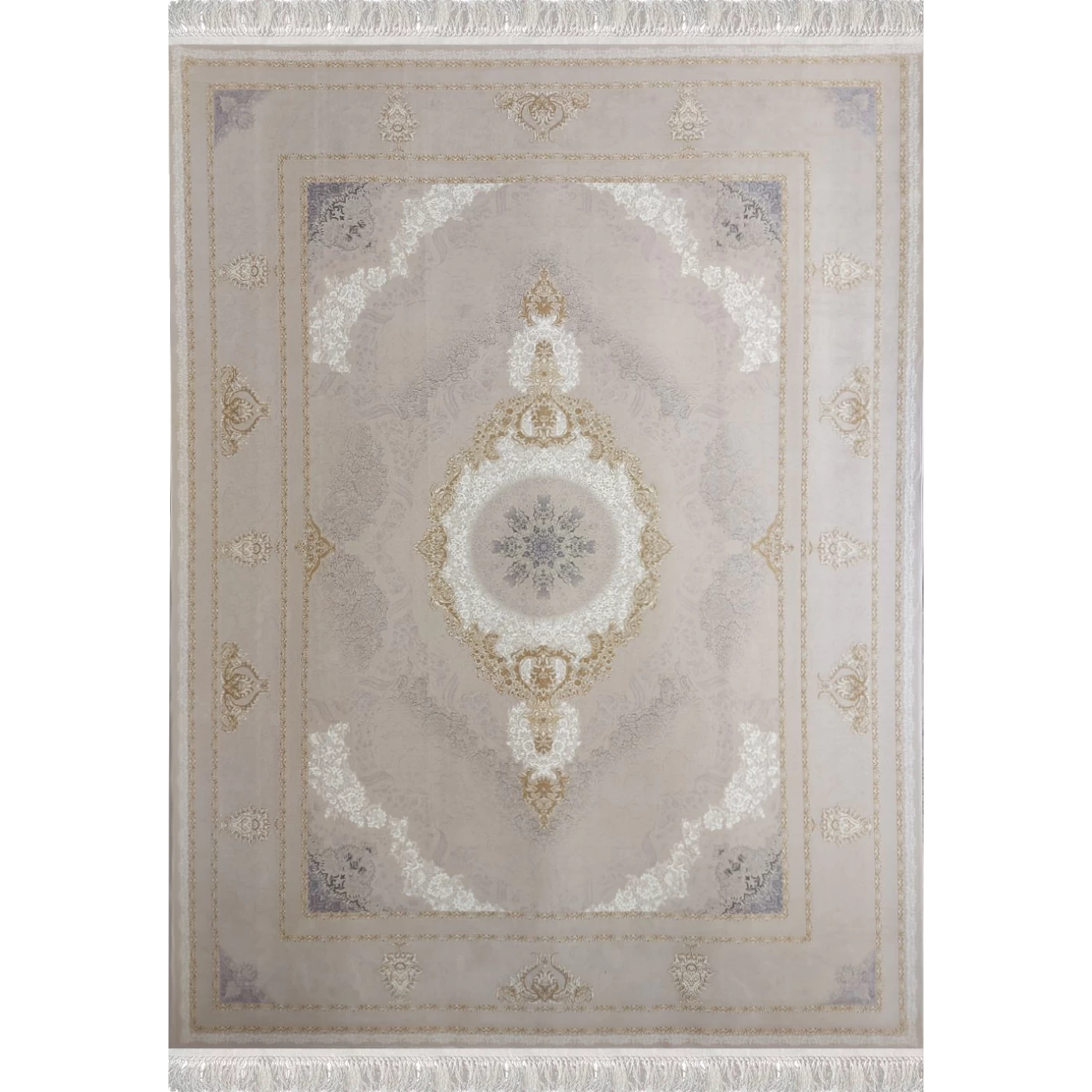 فرش ماشینی 1200 شانه تراکم 3600 گل برجسته طرح برکه صدفی