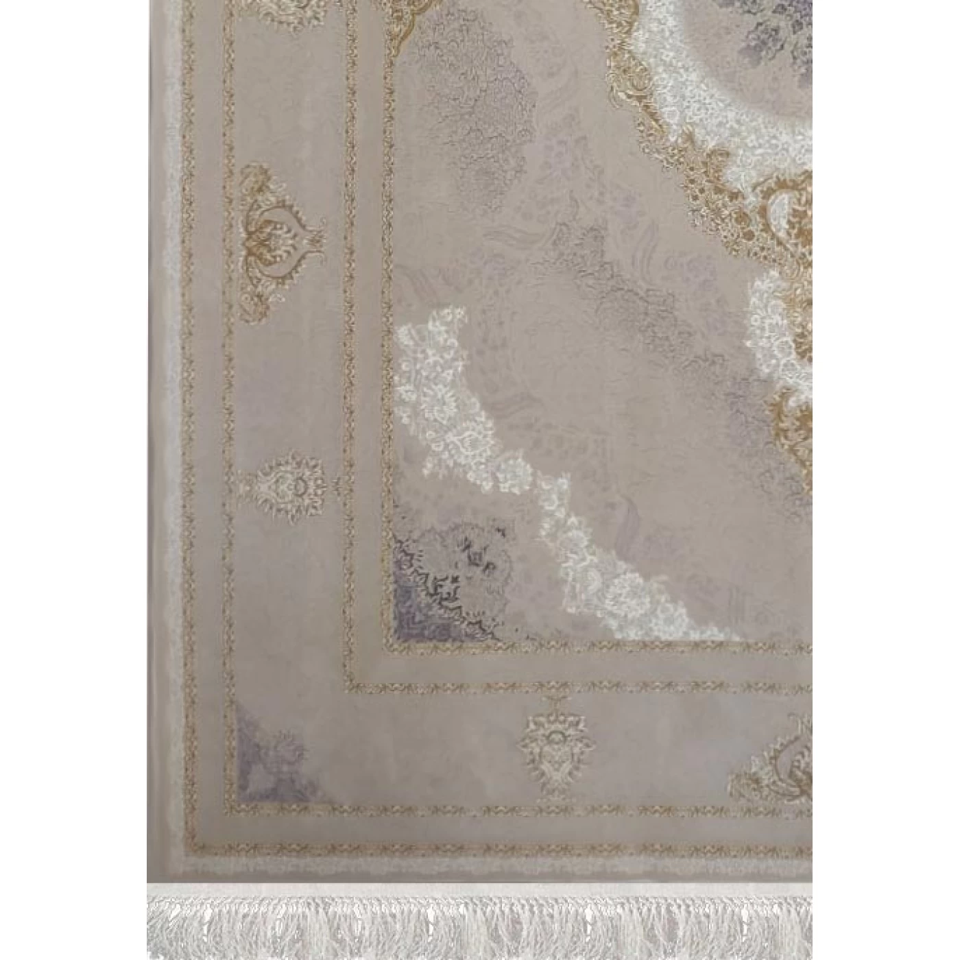 فرش ماشینی 1200 شانه تراکم 3600 گل برجسته طرح برکه صدفی