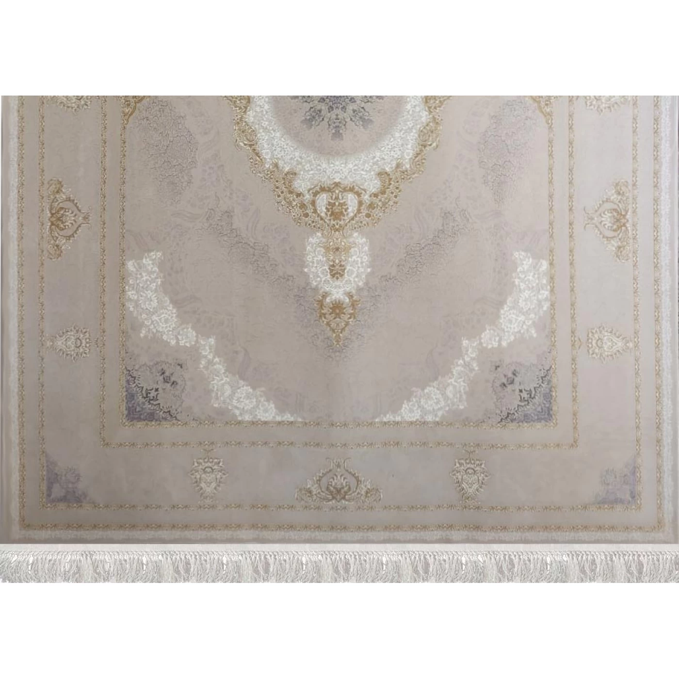 فرش ماشینی 1200 شانه تراکم 3600 گل برجسته طرح برکه صدفی