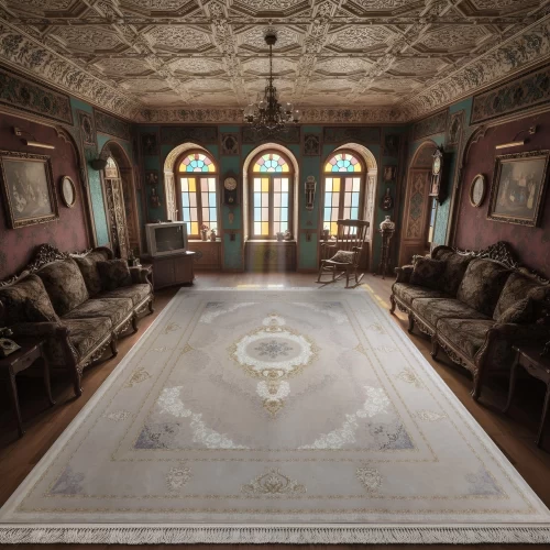 فرش ماشینی 1200 شانه تراکم 3600 گل برجسته طرح برکه...