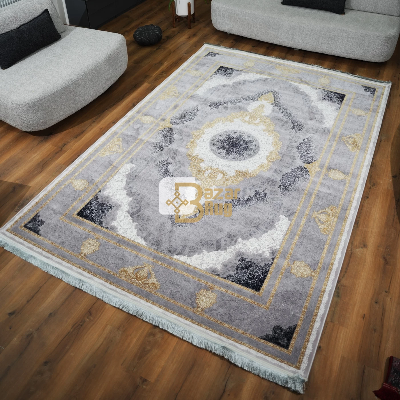 فرش ماشینی 1200 شانه تراکم 3600 طرح  برکه یاسی