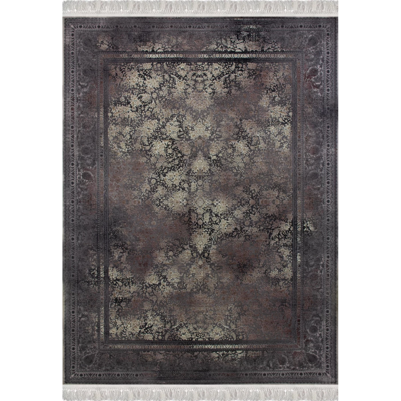 فرش ماشینی 1200 شانه تراکم 3600 گل برجسته طرح برلین صدفی روناسی