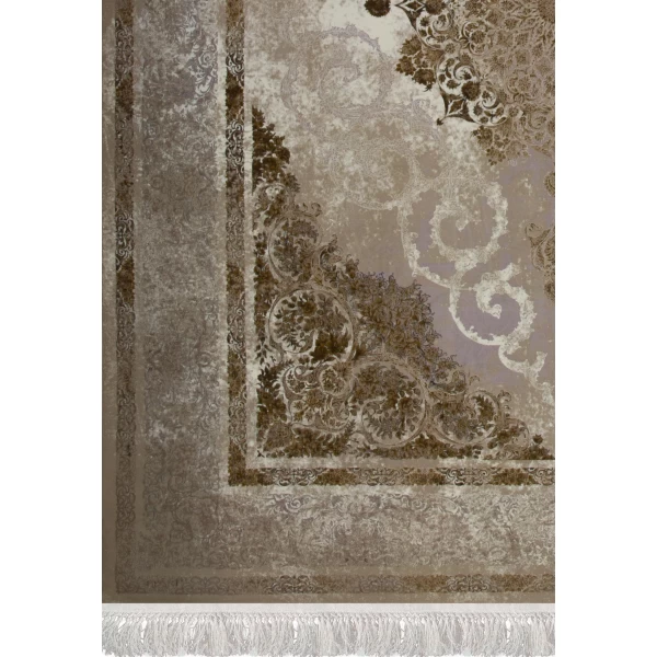 فرش ماشینی 1200 شانه تراکم 3600 گل برجسته طرح دریا صدفی