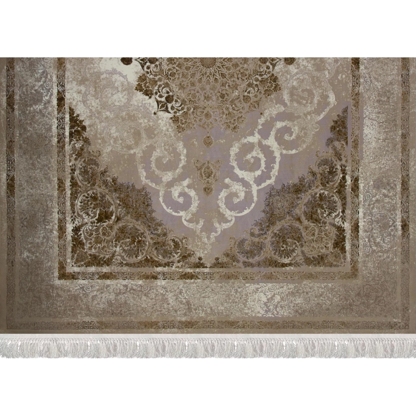 فرش ماشینی 1200 شانه تراکم 3600 گل برجسته طرح دریا صدفی