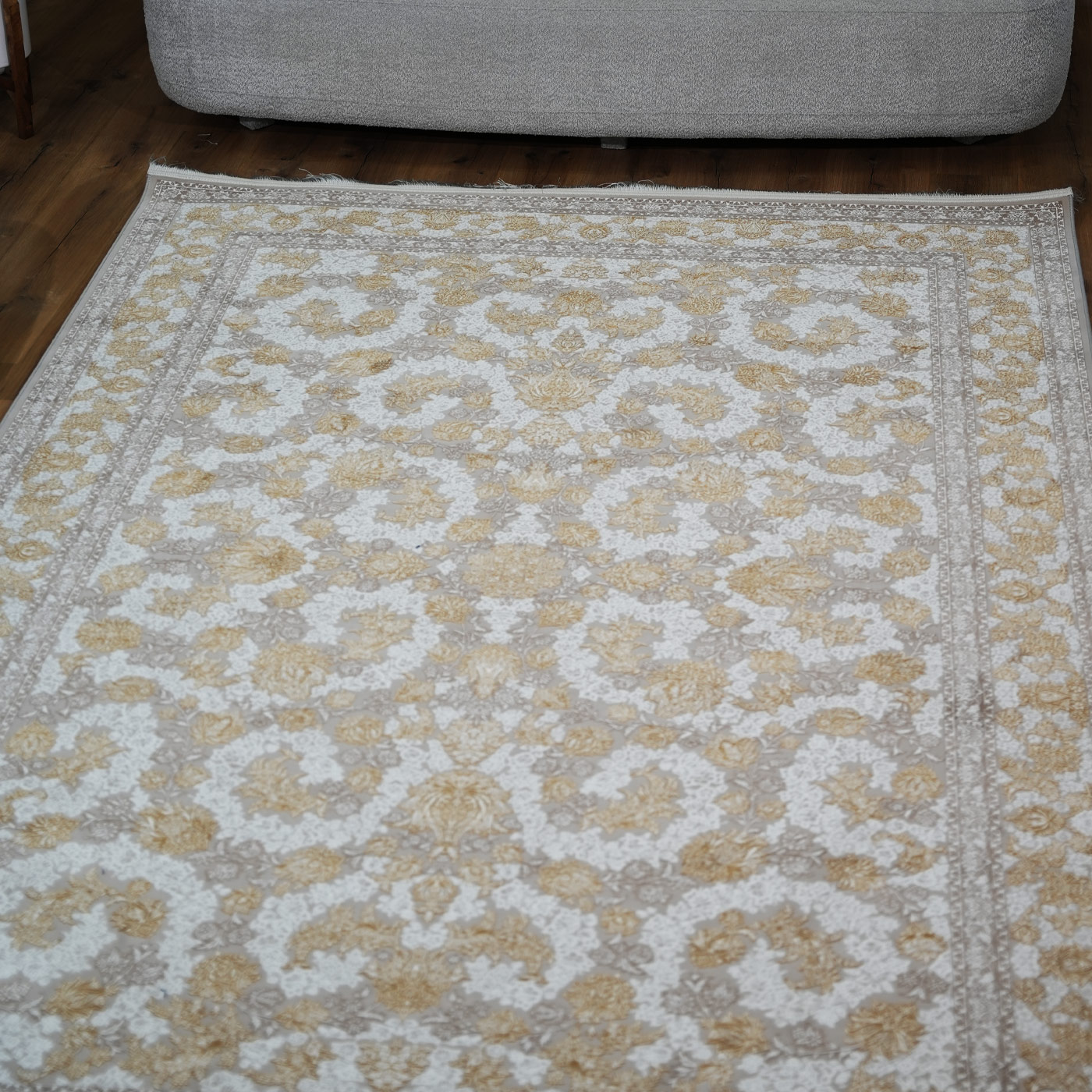  فرش ماشینی 1200 شانه تراکم 3600گل برجسته طرح دلکش صدفی