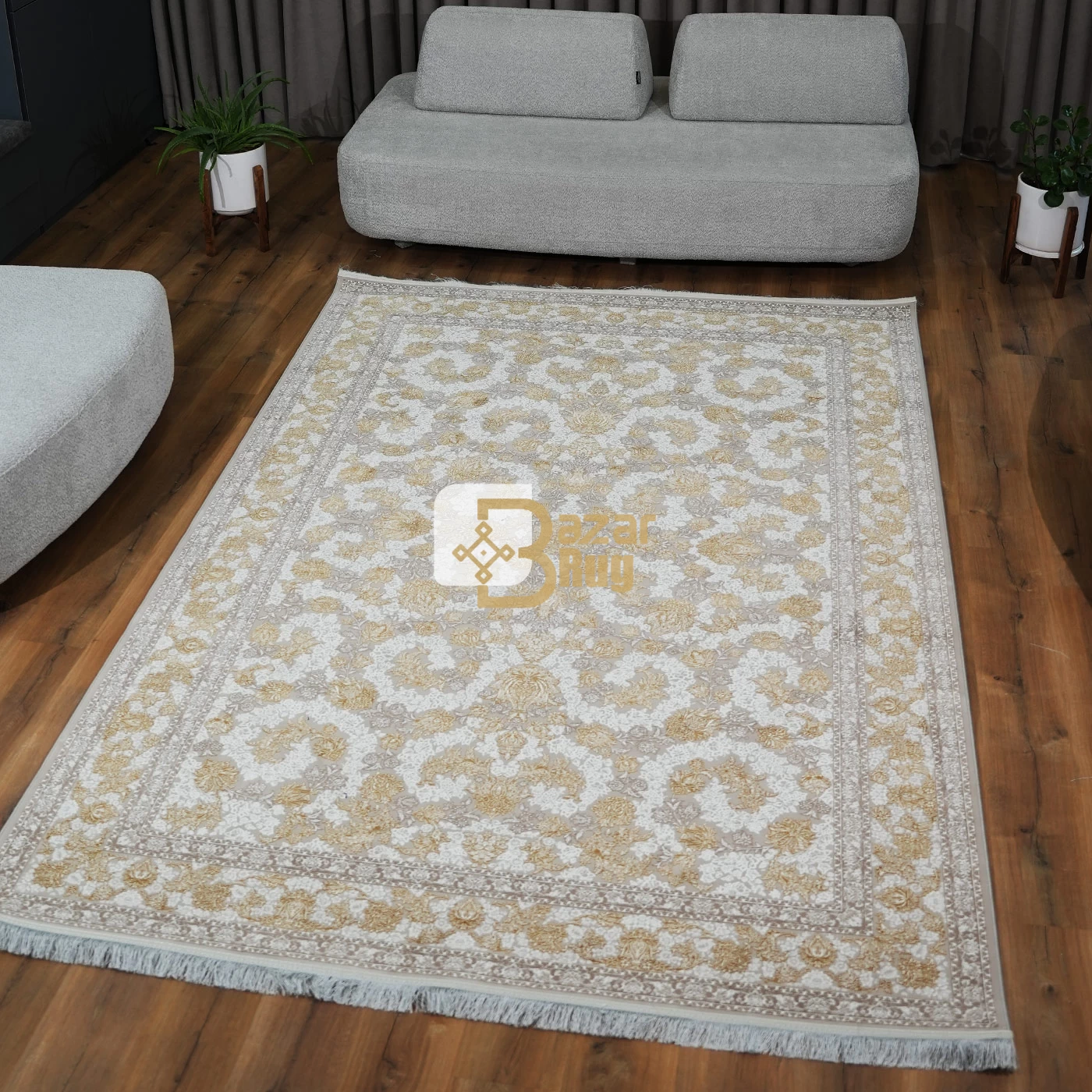  فرش ماشینی 1200 شانه تراکم 3600گل برجسته طرح دلکش صدفی