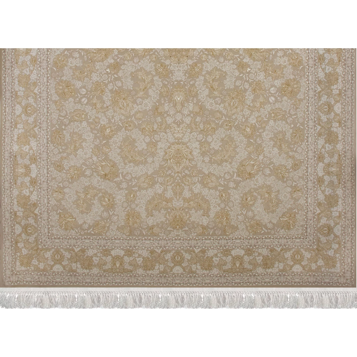  فرش ماشینی 1200 شانه تراکم 3600گل برجسته طرح دلکش صدفی