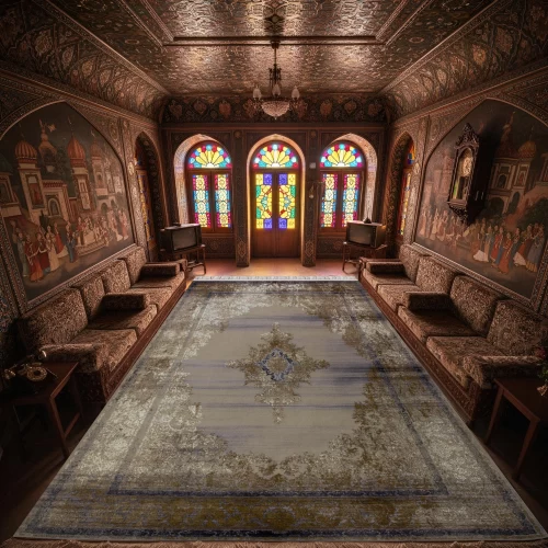 فرش ماشینی ۱۲۰۰ شانه تراکم ۳۶۰۰ گل برجسته طرح هدیه صدفی