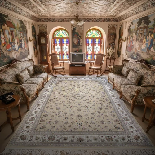 فرش ماشینی ۱۲۰۰ شانه تراکم ۳۶۰۰ گل برجسته طرح هلن بژ