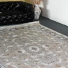 فرش ماشینی 1200 شانه تراکم 3600 گل برجسته طرح همایون بژ