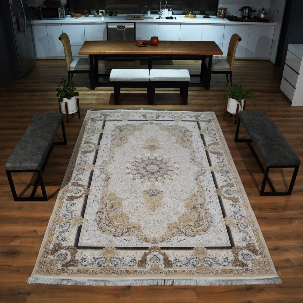 Machine made Carpet 1200 Reeds, 3600 Density  Jazireh Pearl Design