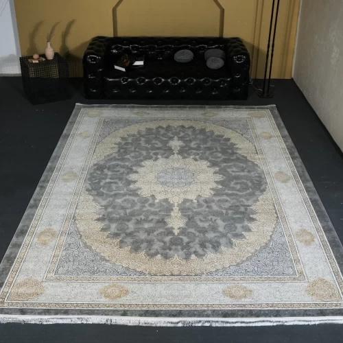 فرش ماشینی 1200 شانه تراکم 3600 گل برجسته طرح مهسان فیلی