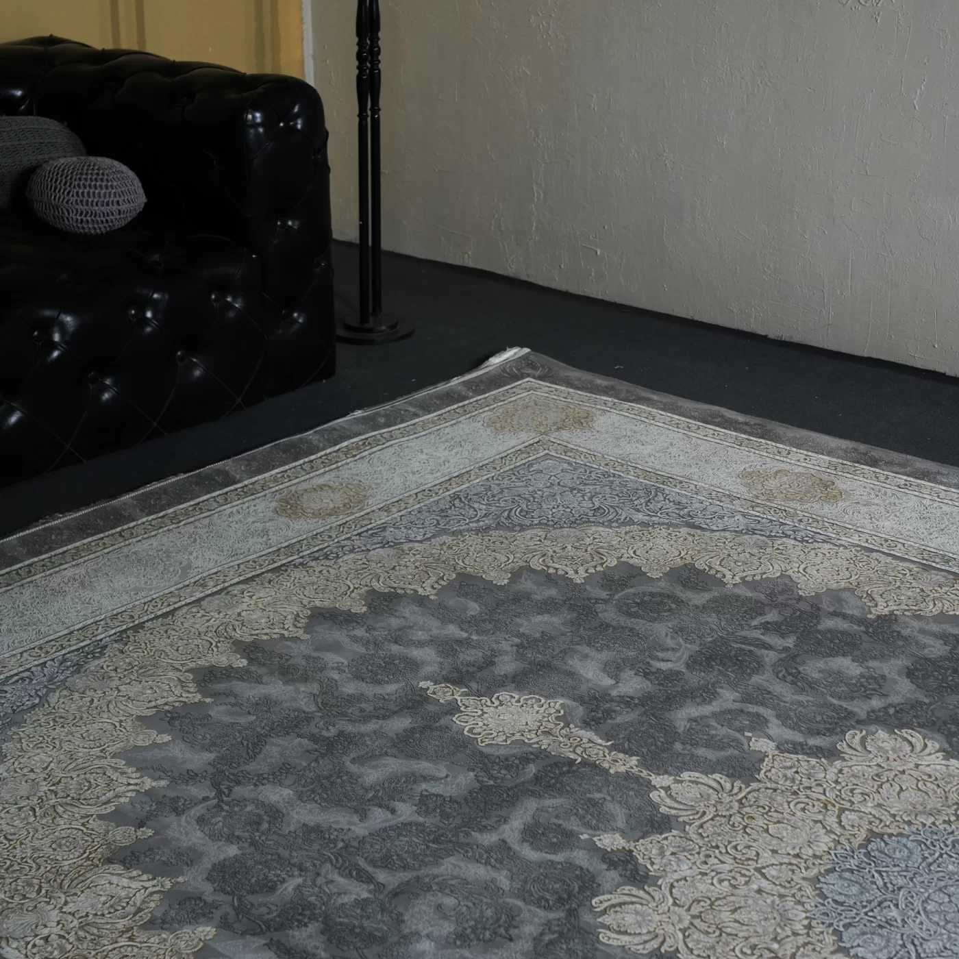 فرش ماشینی 1200 شانه تراکم 3600 گل برجسته طرح مهسان فیلی