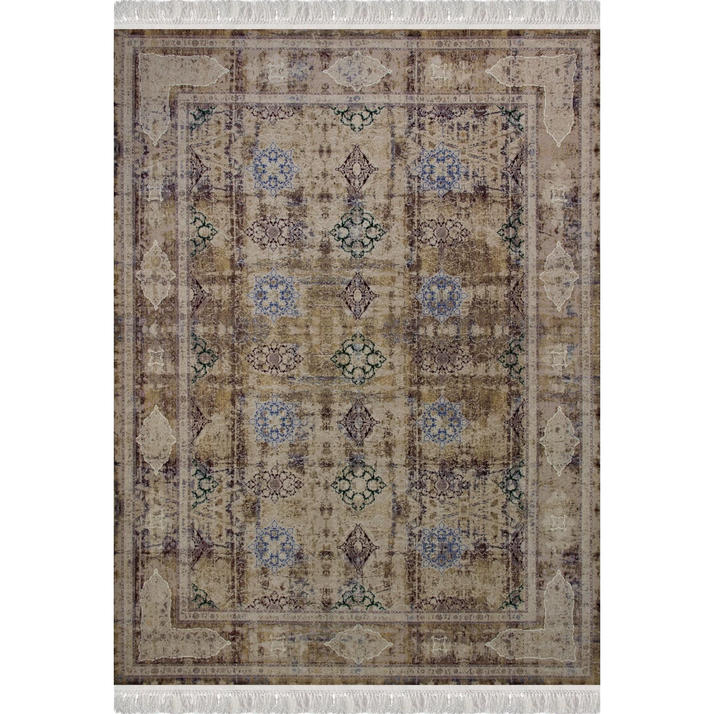 فرش ماشینی ۱۲۰۰ شانه تراکم ۳۶۰۰ گل برجسته طرح مستان صدفی