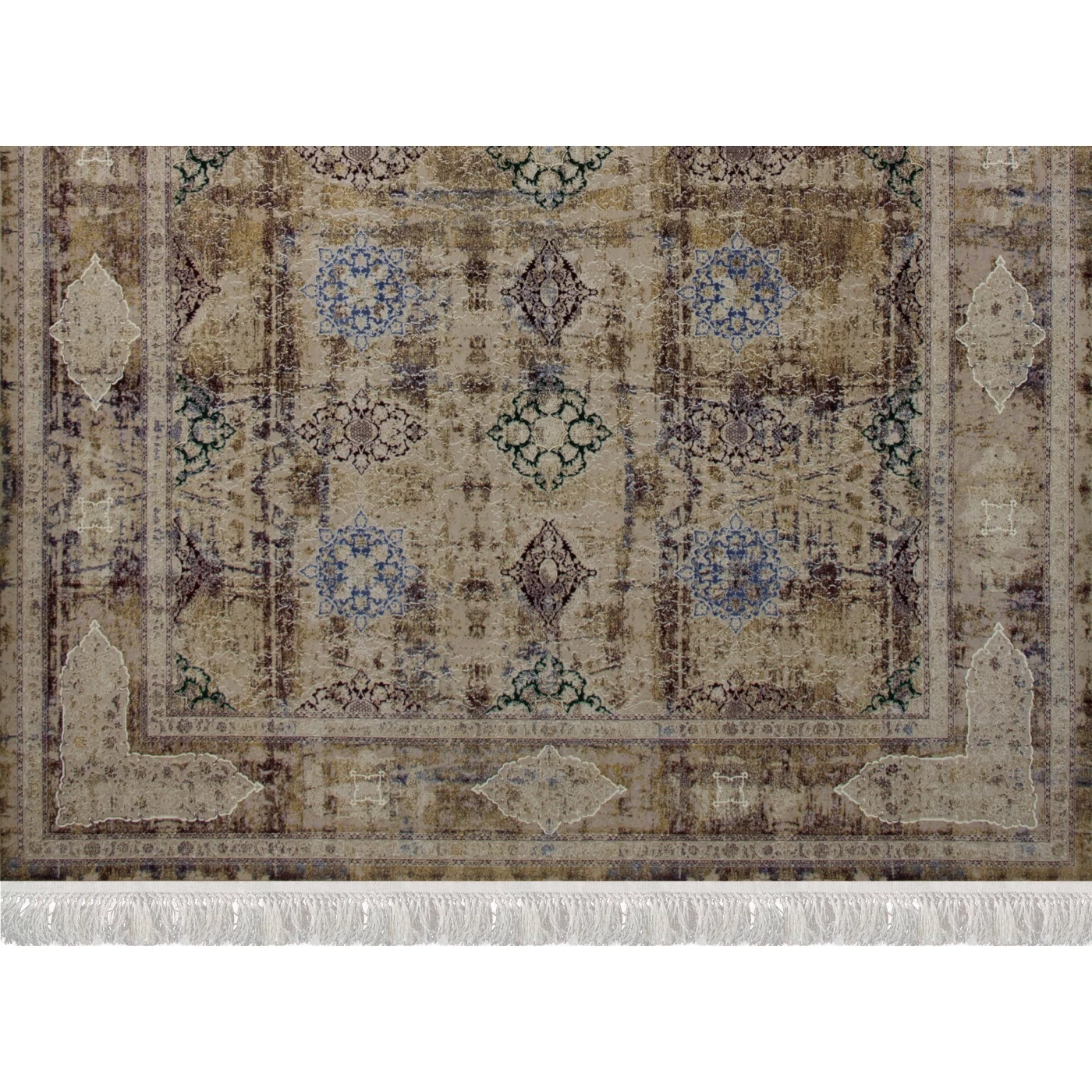 فرش ماشینی ۱۲۰۰ شانه تراکم ۳۶۰۰ گل برجسته طرح مستان صدفی