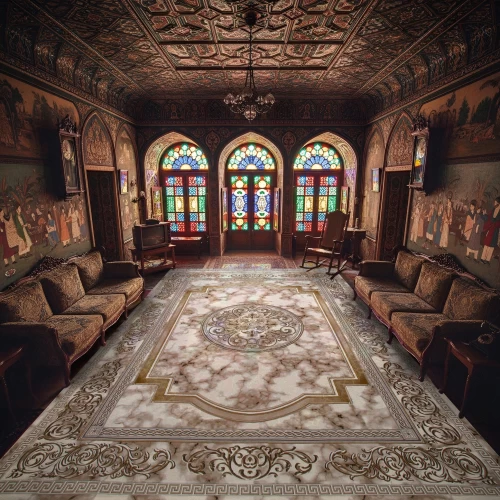 فرش ماشینی ۱۲۰۰ شانه تراکم ۳۶۰۰ گل برجسته طرح مدوسا کرم