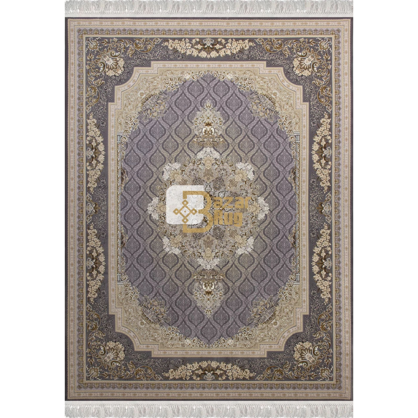 فرش ماشینی 1200 شانه تراکم 3600 گل برجسته طرح مژده دلفینی