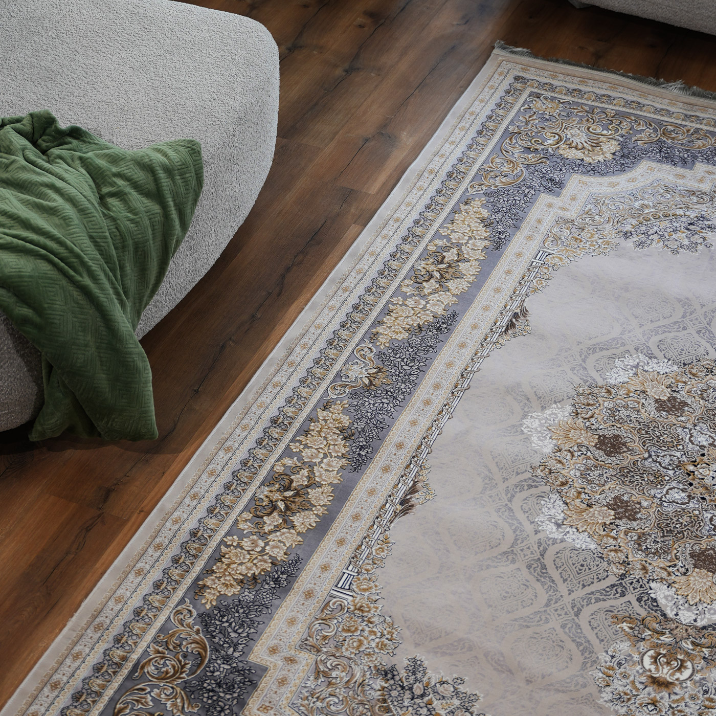 فرش ماشینی 1200 شانه تراکم 3600 طرح مژده صدفی